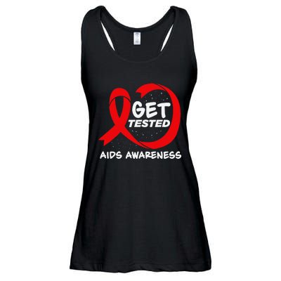 Hiv Awareness Red Ribbon World Aids Day Fighters Ladies Essential Flowy Tank