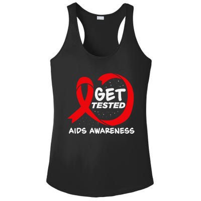 Hiv Awareness Red Ribbon World Aids Day Fighters Ladies PosiCharge Competitor Racerback Tank