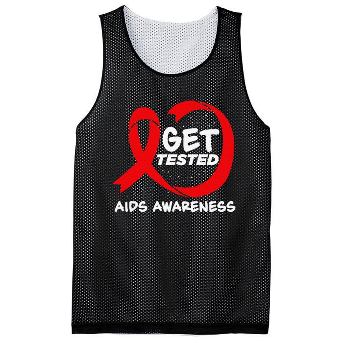 Hiv Awareness Red Ribbon World Aids Day Fighters Mesh Reversible Basketball Jersey Tank