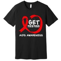 Hiv Awareness Red Ribbon World Aids Day Fighters Premium T-Shirt