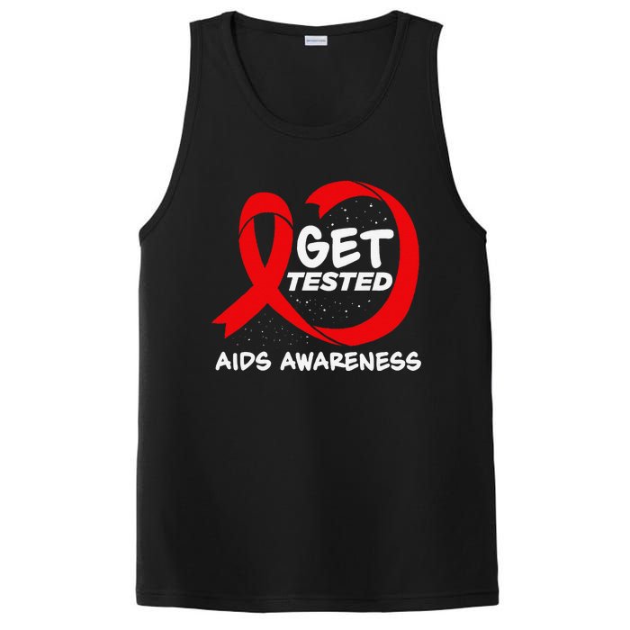 Hiv Awareness Red Ribbon World Aids Day Fighters PosiCharge Competitor Tank