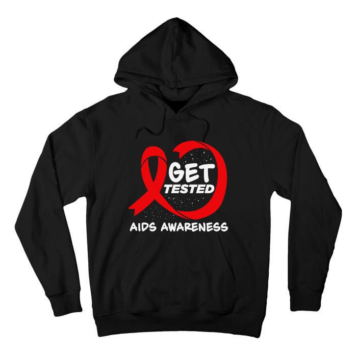 Hiv Awareness Red Ribbon World Aids Day Fighters Tall Hoodie