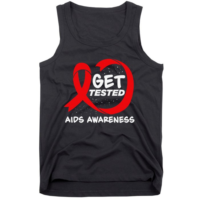 Hiv Awareness Red Ribbon World Aids Day Fighters Tank Top