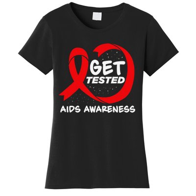 Hiv Awareness Red Ribbon World Aids Day Fighters Women's T-Shirt