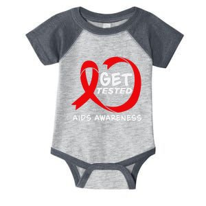 Hiv Awareness Red Ribbon World Aids Day Fighters Infant Baby Jersey Bodysuit