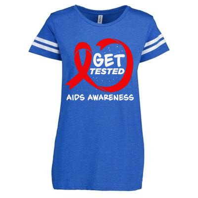 Hiv Awareness Red Ribbon World Aids Day Fighters Enza Ladies Jersey Football T-Shirt