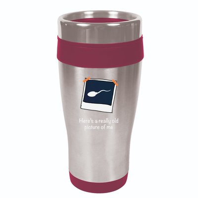 HereS A Really Old Picture Of Me Funny Sperm Gag Adult 16oz Travel Tumbler