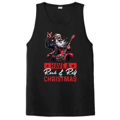 Have A Rock And Roll Christmas Funny Santa Guitar Player Great Gift PosiCharge Competitor Tank