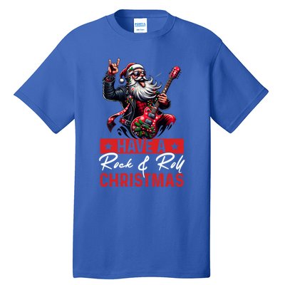 Have A Rock And Roll Christmas Funny Santa Guitar Player Great Gift Tall T-Shirt