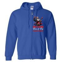 Have A Rock And Roll Christmas Funny Santa Guitar Player Great Gift Full Zip Hoodie