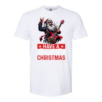 Have A Rock And Roll Christmas Funny Santa Guitar Player Great Gift Softstyle CVC T-Shirt