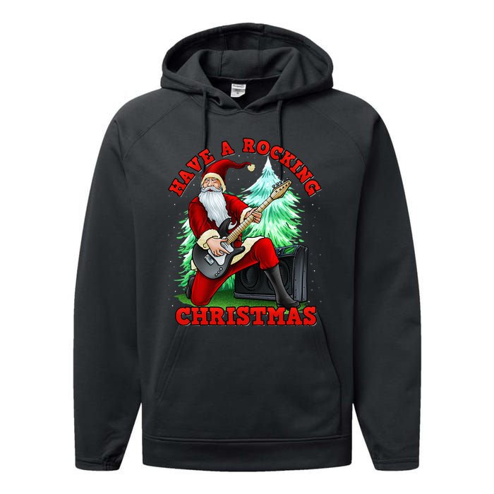 Have A Rocking Christmas Santa Claus Performance Fleece Hoodie