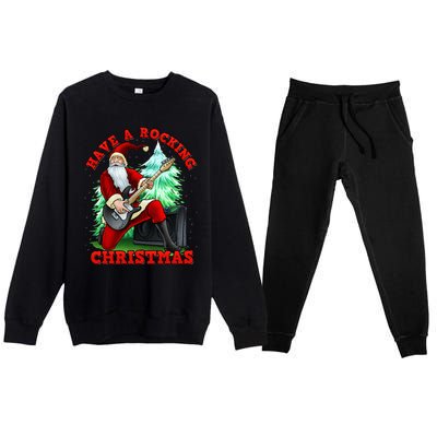 Have A Rocking Christmas Santa Claus Premium Crewneck Sweatsuit Set