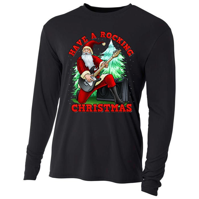 Have A Rocking Christmas Santa Claus Cooling Performance Long Sleeve Crew