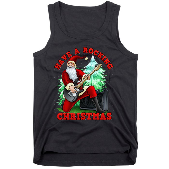 Have A Rocking Christmas Santa Claus Tank Top