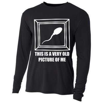 Here's A Really Old Picture Of Me Funny Sperm Birthday Cooling Performance Long Sleeve Crew