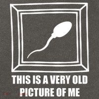 Here's A Really Old Picture Of Me Funny Sperm Birthday Cotton Canvas Backpack