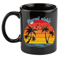 Hawaii Aloha Retro Sunset Beach 11oz C Handle Ceramic Mug