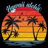 Hawaii Aloha Retro Sunset Beach 16 in Basic Backpack