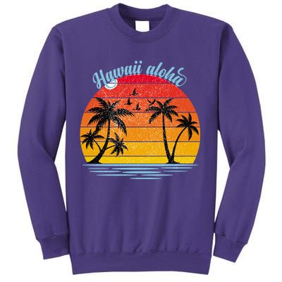 Hawaii Aloha Retro Sunset Beach Sweatshirt