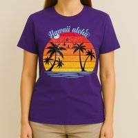 Hawaii Aloha Retro Sunset Beach T-Shirt