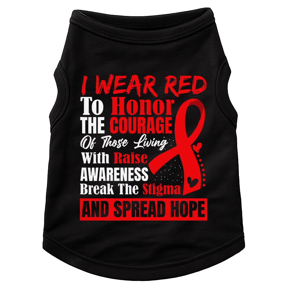 Hiv Awareness Red Ribbon World Aids Day Fighters Doggie Tank