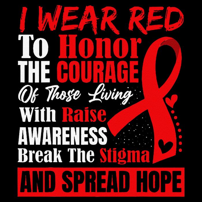 Hiv Awareness Red Ribbon World Aids Day Fighters V-Neck T-Shirt