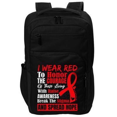 Hiv Awareness Red Ribbon World Aids Day Fighters Impact Tech Backpack