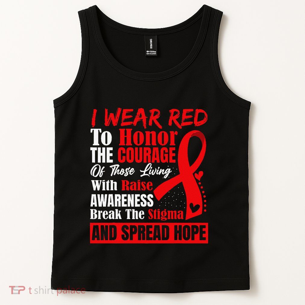 Hiv Awareness Red Ribbon World Aids Day Fighters Tank Top