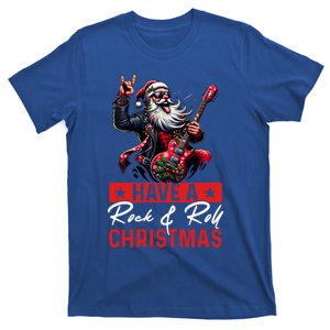 Have A Rock And Roll Christmas Funny Santa Guitar Player Gift T-Shirt