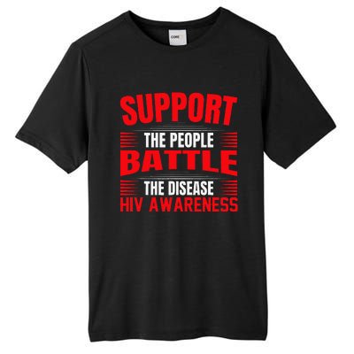 Hiv Awareness Red Ribbon World Aids Day Fighters Tall Fusion ChromaSoft Performance T-Shirt