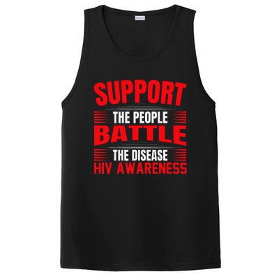 Hiv Awareness Red Ribbon World Aids Day Fighters PosiCharge Competitor Tank