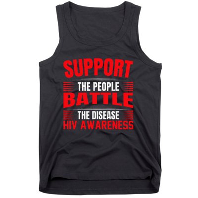 Hiv Awareness Red Ribbon World Aids Day Fighters Tank Top