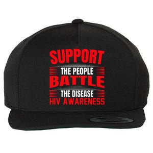 Hiv Awareness Red Ribbon World Aids Day Fighters Wool Snapback Cap