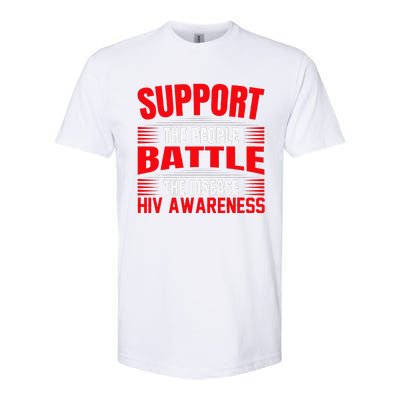 Hiv Awareness Red Ribbon World Aids Day Fighters Softstyle CVC T-Shirt