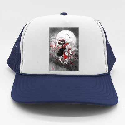 Horse And Rider Yabusame Long Trucker Hat