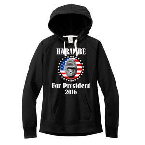 Harambe For President Women's Fleece Hoodie