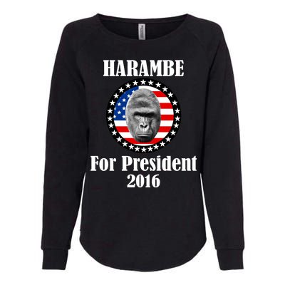 Harambe For President Womens California Wash Sweatshirt