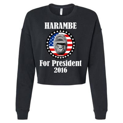 Harambe For President Cropped Pullover Crew