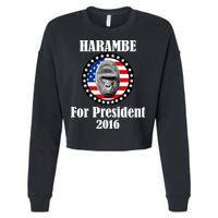 Harambe For President Cropped Pullover Crew