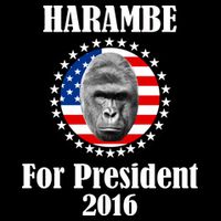 Harambe For President Cropped Pullover Crew