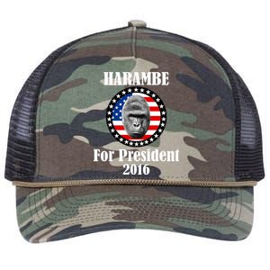 Harambe For President Retro Rope Trucker Hat Cap