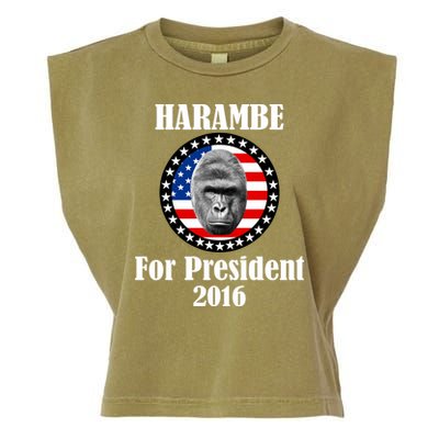 Harambe For President Garment-Dyed Women's Muscle Tee