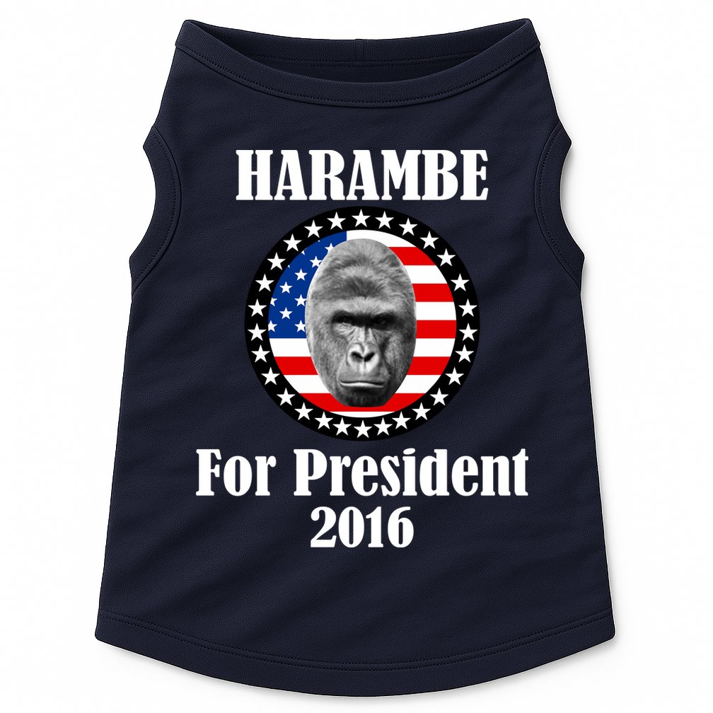 Harambe For President Doggie Tank