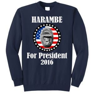 Harambe For President Tall Sweatshirt