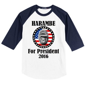 Harambe For President Baseball Sleeve Shirt