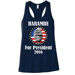 Harambe For President Women's Racerback Tank