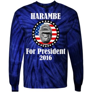 Harambe For President Tie-Dye Long Sleeve Shirt