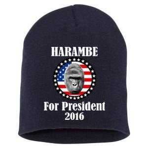 Harambe For President Short Acrylic Beanie