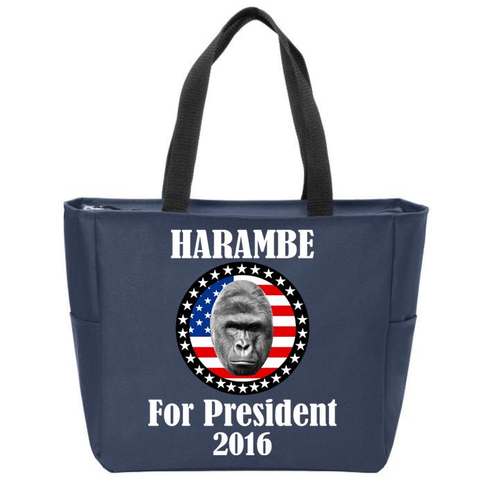 Harambe For President Zip Tote Bag